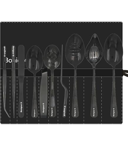 CREATIVECHEF 10-teiliges Plating Set – Professionelle Küchenwerkzeuge Aus Edelstahl, In Ledertasche