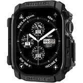 Spigen Apple Watch 46mm Seri 11/10 ile Uyumlu Kılıf Rugged Armor Matte Black - ACS08597