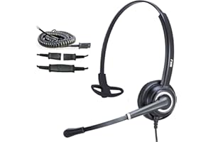 MKJ Cuffia Cisco con microfono Cuffia telefonica RJ9 per telefono fisso Cisco CP-7821 CP-7841 7931G 7940 7941G 7942G 7945G 7961G 7962G 7965G 7975 8841 8861 8865 8961 9951 9971