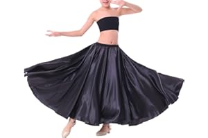 YEAHDOR Enfants Filles Jupe de Danse Mousseline Jupe Ceinture Élastique Jupe Courte Jupettes Jupe de Danse du Ventre Spectacle Fêtes Cadeau 3-12 Ans