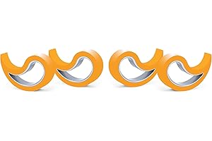 Stoppy Stoper do okien i drzwi, klin, hak, klamra do okien, zestaw 4 szt. (dostępny w 14 kolorach) (pomarańczowy)