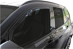 J&J Automotive | Deflettori D'Aria Antiturbo Per X3 F25 2010-2017, Set di 2 Pz, Nero, Antivento, Antipioggia, Fume' Oscurati