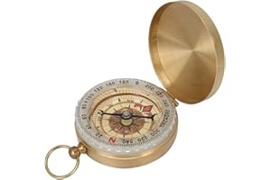 DAUERHAFT Taschenuhr Kompass, Vintage Retro Flip Cover Taschenuhr Kompass, tragbare robuste kompakte leichte Kompass, Outdoor-Navigationsgeräte für Camping Wandern Reisen