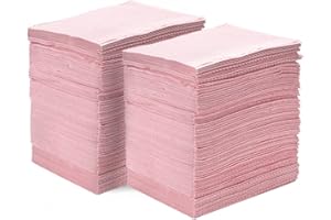 ATOMUS 125Pcs Disposable Dental Bibs Waterproof Mat Leakproof Clean Tablecloths Underpad Beauty Salon Tattoo Protector Pad Sheet(pink)