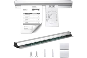 TYFYH Bonhalter Gastronomie Bonschiene 40 cm Aluminiumlegierung Tab Grabber Selbstklebend Bon Klemmleiste Gastronomie Klemmleiste für Bar Büro Bestellung Ticket
