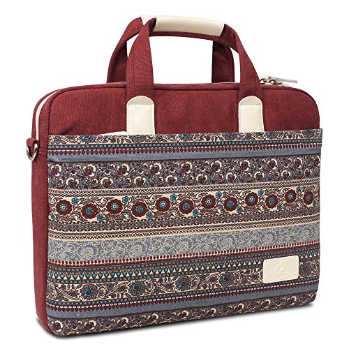 Bohème Stil Canvas-Gewebe Tasche Hülle Aktentasche Sleeve für Laptop / Notebook Computer / MacBook / MacBook Pro / MacBook Air - 3