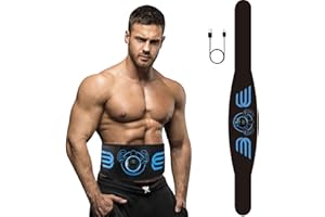 COODAY EMS Muskelstimulator Trainingsgerät,Smart Fitness-Gerät Bauchmuskel Trainingsmaschine,Mehrere Modi,Wireless Portable Bauchgürtel Muskelaufbau ABS/Bauch/Arm/Bein 8 Modi und 19 Stufen