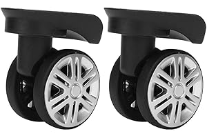 YUUGAA Rueda de equipaje, Rueda silenciosa de doble fila Maleta Reemplazo de equipaje Accesorios universales para exteriores