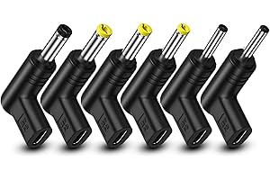 YAODHAOD 6 szt. USB C na DC Adapter 90° odchylany DC 5 V 9 V 12 V 15 V PD Podłącz symulator ładowania do laptopa, routera, mobilnej wtyczki ładowarki sieciowej (12 V)
