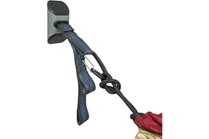 ENO Luksusowy zestaw do zawieszania hamaka, kolor węgiel drzewny, zawieś hamak w pomieszczeniach, anodowany stop, taśma poliestrowa o wysokiej wytrzymałości, regulowane paski do zawieszenia, elegancka