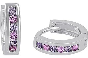 Prinzessin Lillifee Creolen 925 Sterling Silber Mädchen Kinder Ohrschmuck, mit Zirkonia synth., Kommt in Schmuck Geschenk Box