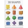 3D Shapes Poster Classroom Prints Educational Posters, Learning Home School, Printable Homeschool, Classroom Decor, Homeschool Poster Poster Decorative Painting Canvas Wall Posters And Art Picture Pri