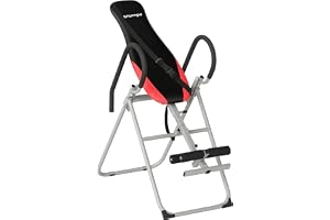 SPORTNOW Inversionsbänk vikbar med justerbar ankelstängning | Säkerhetsbä , halkfri tyngdkraftstränare, avlastning av ryggraden, sträckbänk, inversionsbord, upp till 120 kg