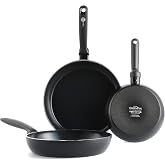 GreenPan Torino Healthy Nonstick Ceramic 3-Piece Pan Set, 20cm, 24cm and 28cm, PFAS-Free, Induction, Oven Safe to 160&deg;C, Dish