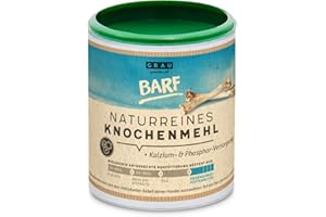 GRAU - Oryginalny produkt – 100% naturalna mączka kostna z wołowiny, naturalny wapń do budowy kości i stawów, 1 opakowanie (1 x 175 g), karma uzupełniająca dla psów i kotów