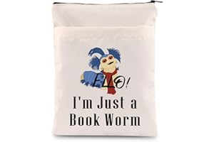 FEELMEM Movie Merchandise Gift Ello Book Sleeve I'm Just a Book Worm Quote Zipper Pouch Book Covers Movie Fans Gifts