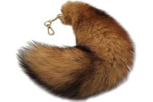 Putextile Pendentif queue de renard environ Fourrure Queue Porte-clés Extra Large Porte-clés Sac Accessoires de Voiture Porte-clés Pendentif Doux Duveteux Sac à Main Décoration