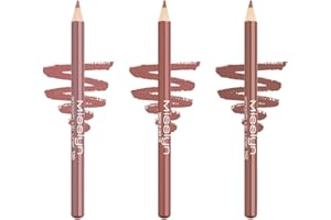 Misslyn Set Matite Labbra a Lunga Durata e Texture Morbida, Lip Liner Ultra Cremoso, Facile da Applicare e Sfumare con Vitamina E e Cere Nutrienti - 3 Colorazioni Nude