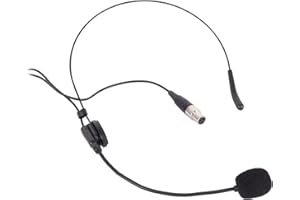 PROEL EIKON HCM25AK - Microfono ad archetto a condensatore miniaturizzato con connettore mini cannon XLR 3 poli Femmina, Nero