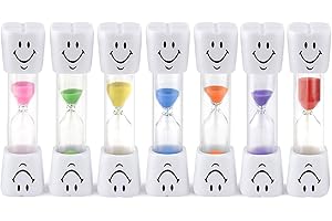 HOSTK 7pcs 3min Cepillado de dientes Reloj de arena Reloj de arena Reloj de arena Cepillo de dientes para ni?os Juegos para ni?os Reuni¨®n aula Cocina Decoraci¨®n de oficina en casa