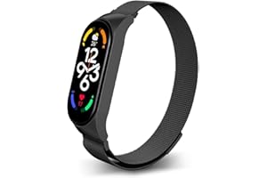 PaceBid Pasek kompatybilny z Xiaomi Mi Band 7, wymienny pasek ze stali nierdzewnej, regulowana siatka magnetyczna dla kobiet i mężczyzn dla Xiaomi Mi Band 7