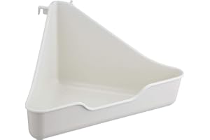 Little Friends Corner Litter Tray for Small Animals, Creamy White