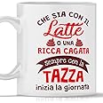 12Print Tazza latte cagata divertente da regalare amico collega amica fratello sorella e come regalo di natale - tazza cacca,