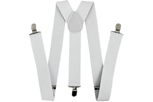 Golden Beads Tirantes ajustables para hombre, mujer, unisex, elástico, con cierre de clip