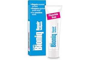 Dr. Wolff's Bioniq Repair Toothpaste Gel | Fluoride Free with Biomimetic Enamel Hydroxyapatite | for Sensitive Teeth | Helps to Repair Enamel Surface 75ml