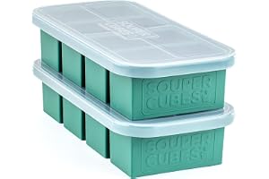 Souper Cubes 250 ml silikonfrysform med lock, grönkål, 2-pack | 100 % LFGB silikonformar – perfekt för frysning av grytor, nu
