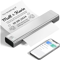 Phomemo M08F Stampante Portatile A4, Stampante Termica Compatibile con Smartphone via Bluetooth, PC via Cavo USB, Stampante Da Viaggio Supporta A4 Carta Termica, Bianco Phomemo M08F Stampante Portatile A4, Stampante Termica Compatibile con Smartphone via Bluetooth, PC via Cavo USB, Stampante Da Viaggio Supporta A4 Carta Termica, Bianco