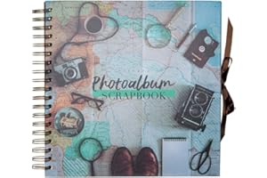 GRUPO ERIK Album scrapbook Viajes - Album fotos para pegar y escribir (Photo album) | Álbum de fotos personalizable : Albumes de fotos Tapa dura (26x26cm):40págs