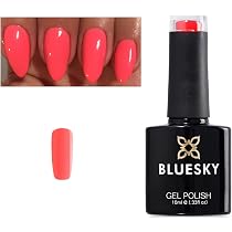 BLUESKY Lollipop Pink Nagellack-Gel – UV/LED Gellack, 10 Ml + 2 Glanz-Tücher