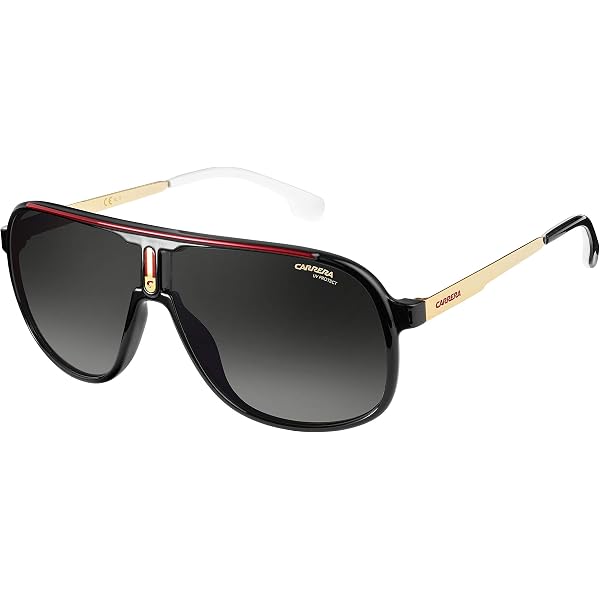 Carrera 1032/S Unisex Sunglasses - Gold/Grey Shaded Lenses, Size 62/12/145, 2-Year International Warranty