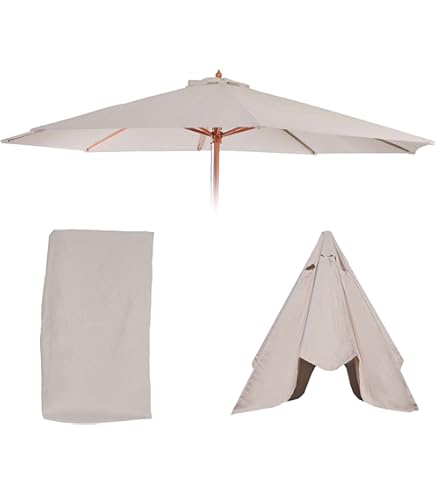 ENWYTE Turmschirm – Robuster Sonnenschirm Mit 8 Alu-Streben, Höhenverstellbar & UV-Schutz, Für Garten, Terrasse & Strand