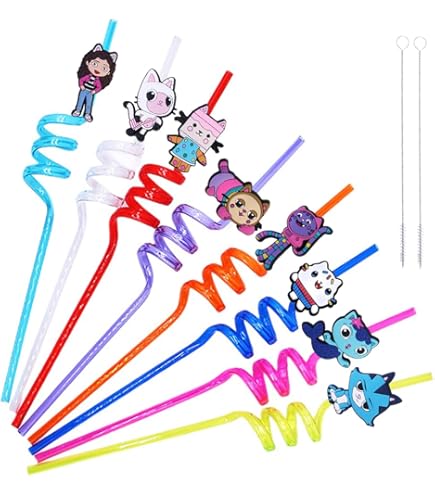 Gabby Compleanno 16 Cannucce A Spirale, In Plastica, Riutilizzabili, Per Bambini, Accessori Per Feste, Feste Di Compleanno, Decorazione Per Feste (B) : : Casa E Cucina Cannucce Colorate In Plastica Prezzi
