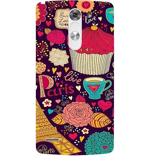 Casotec Basic Case for LG G3 Stylus D690 4G (Plastic_Multicolor)