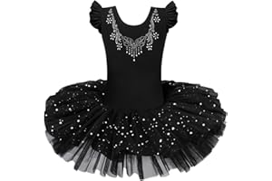 ZNYUNE Girls Kids Ballet Dress Princess Sparkly Ballet Leotards Tutu Girls Dancewear Costume
