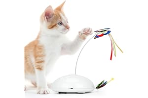 gelrovaled Juguetes para Gatos, Juguetes electrónicos interactivos para Gatos Mariposa, 3 Modos de Juego para Gatos y Gatitos, Juguetes para Gatos Inteligentes, 7 Colores LED y Carga USB