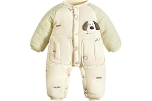 JiAmy Mono Nieve para Bebé, Traje de Nieve Invierno Buzo Mameluco Conjunto de Ropa Regalo 6-18 Meses