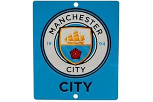 MANCHESTER CITY FC Official SQ Window Sign (One Size) (Sky Blue)