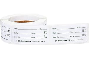 NT-LING 1 x 2 Inch Food Storage Labels Adhesive Removable Food Labels Food Storage Freezer Sticker for Kitchen Containers Home Restaurant Food Date Safe Supplies(300 Pieces)