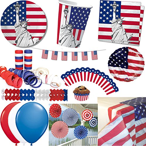 10 Fähnchen * USA * als Deko für Mottoparty oder Länder-Party // Flaggen Fahnen Papierfahnen flag amerika Stars an Stripes - 3