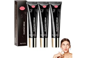 VOKKRV Elycura Lip Booster Serum, Elycura Plumpy Lippen-Booster, Natürliches Lippenpflege Öl mit Kollagen und Hyaluronsäure, Tag- und Nachtpflege, Feuchtigkeitsspendender Lippenöl mit Boosting-Effekt (3PC)