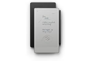 reMarkable Pack Premium Paper Pro Move | Tableta de Tinta Electrónica - Pantalla a Color 7,3" + Lápiz Marker Plus con Goma Integrada + Funda Book Folio de Piel Negra