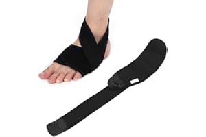 ANGGREK Tutore per Piede Cadente, ANGGRREK Tutore Elastico Professionale Morbido per Piede Cadente Regolabile Cintura di Correzione del Varo Valgo per Piede Traspirante Fascia per Ortesi Plantare(left)