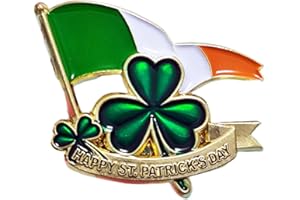 LEVVIYE Happy St Patrick's Day 3 Leaf Clover Lapel Pin Badge Brooch Decorations Gifts Memorabilia