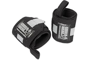 Gorilla Wear Wrist Wraps Ultra - schwarz/grau - Bodybuilding und Fitness Accessoire für Herren