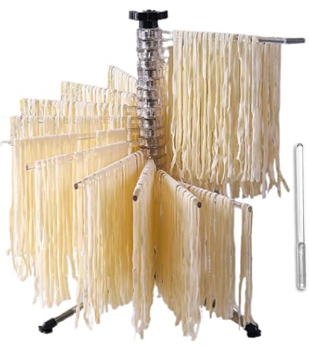 Séchoir à Pâtes 16 Bras - Pliable Et Réglable - Pour Spaghetti, Tagliatelles...