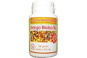 FRANCEHERBORISTERIE GELULES GINKGO-BILOBA 100 gélules dosées à 250 mg.